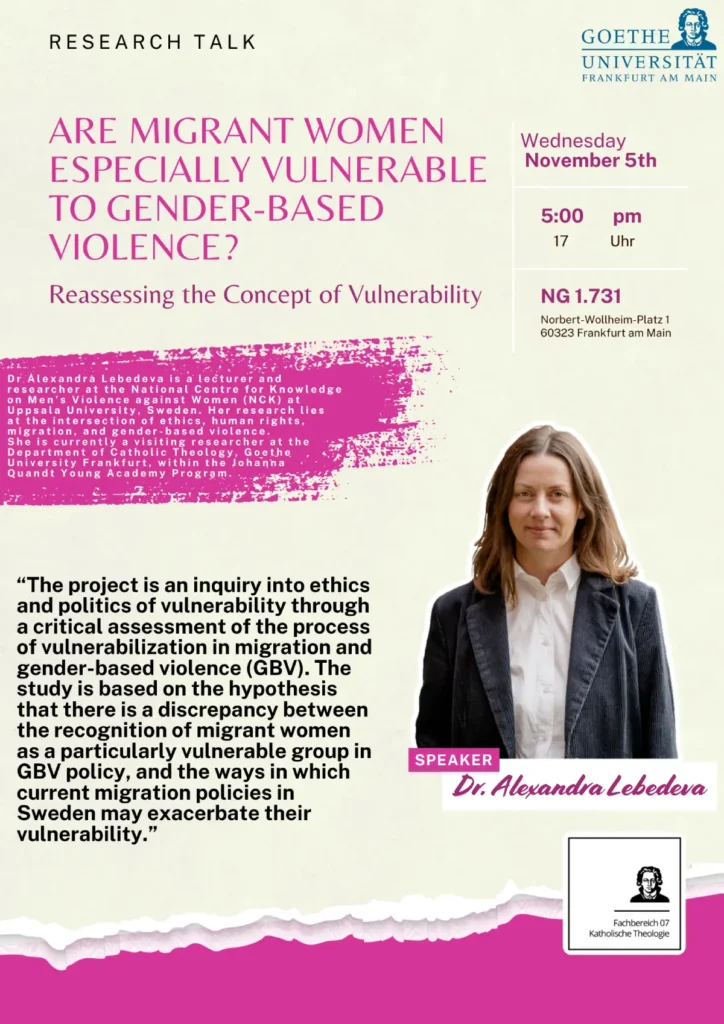 Are Migrant Women Especially Vulnerable to Gender-Based Violence? Reassessing the Concept of Vulnerability.